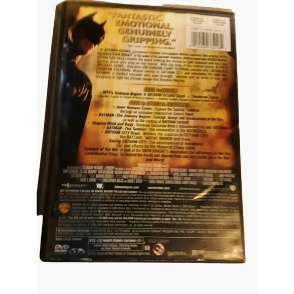 Batman Begins Single Widescreen Edition DVD 2 disc deluxe edition Case - Picture 2 of 4